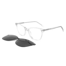 Carica l&#39;immagine nel visualizzatore di Gallery, Lenspace Polarized Square Glasses Women Anti-Blue Magnetic Myopia Glasses FG1032 Clip On Acetate Sunglasses Eyeglasses Glases