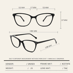 Lenspace Polarized Square Glasses Women Anti-Blue Magnetic Myopia Glasses FG1032 Clip On Acetate Sunglasses Eyeglasses Glases
