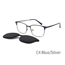 Carica l&#39;immagine nel visualizzatore di Gallery, Lenspace Polarized Square Sunglasses Women Magnetic Clip On Glasses Optical Stainless Accessories for Men Eyeglasses Frames