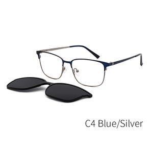 Lenspace Polarized Square Sunglasses Women Magnetic Clip On Glasses Optical Stainless Accessories for Men Eyeglasses Frames