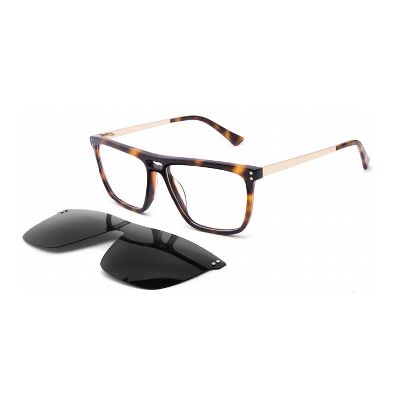 Lenspace Polarized Square Sunglasses Women Magnetic Clip On  Glasses Prescription Glasses Eyeglass Frame for Men Glasess