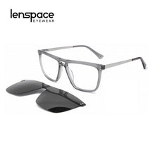 Load image into Gallery viewer, Lenspace Polarized Square Sunglasses Women Magnetic Clip On  Glasses Prescription Glasses Eyeglass Frame for Men Glasess
