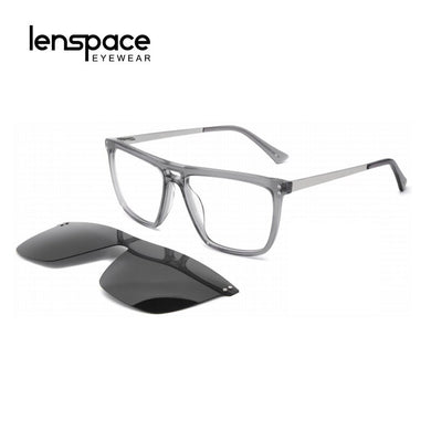 Lenspace Polarized Square Sunglasses Women Magnetic Clip On  Glasses Prescription Glasses Eyeglass Frame for Men Glasess