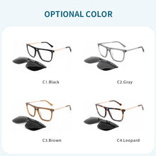 Load image into Gallery viewer, Lenspace Polarized Square Sunglasses Women Magnetic Clip On  Glasses Prescription Glasses Eyeglass Frame for Men Glasess