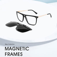 Load image into Gallery viewer, Lenspace Polarized Square Sunglasses Women Magnetic Clip On  Glasses Prescription Glasses Eyeglass Frame for Men Glasess
