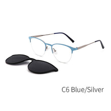 Carica l&#39;immagine nel visualizzatore di Gallery, Lenspace Polarized Square Sunglasses Women Magnetic Clip On Men&#39;s Glasses for Men Lenses Optical Stainless Eyeglasses Frames