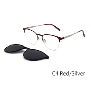 Lenspace Polarized Square Sunglasses Women Magnetic Clip On Men's Glasses for Men Lenses Optical Stainless Eyeglasses Frames