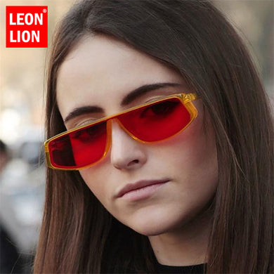 LeonLion 2023 Candy Color Cateye Sunglasses Women Plastic Classic Glasses Men Vintage Street Beat Driving Oculos De Sol UV400