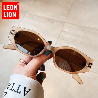 LeonLion 2023 Cateye Vintage Women Sunglasses Retro Glasses Women/Men Leopard Eyeglasses Women Brand Designer Gafas De Sol Mujer