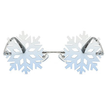 Load image into Gallery viewer, LeonLion 2023 Christmas Snowflakes Sunglasses Women Rimless Eyewear Women/Men Funny Glasses Women Gafas De Sol Para Hombre