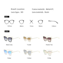 Load image into Gallery viewer, LeonLion 2023 Classic Alloy Sunglasses Women Vintage Cat Eye Gradient Mens Sun Glasses Travel UV400 Vintage Oculos Feminino