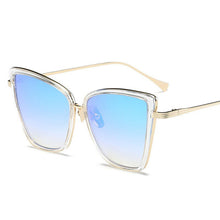 Load image into Gallery viewer, LeonLion 2023 Classic Alloy Sunglasses Women Vintage Cat Eye Gradient Mens Sun Glasses Travel UV400 Vintage Oculos Feminino
