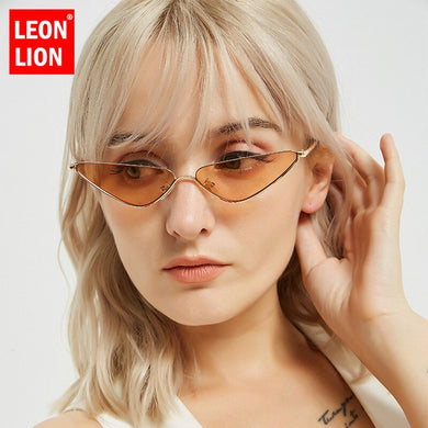 LeonLion 2023 Classic Metal Cateye Sunglasses Women Vintage Eyeglasses Street Beat Shopping Mirror Oculos De Sol Gafas UV400