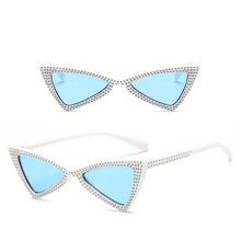 Load image into Gallery viewer, LeonLion 2023 Crystal Triangle Sunglasses Women Ocean Lens Classic Vintage Sun Glasses Outdoor UV400 Oculos De Sol Masculino