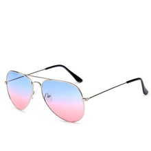 Load image into Gallery viewer, LeonLion 2023 Double Colors Gradient Sunglasses Women Alloy Mirror Glasses Lady Retro Metal Glasses Lunette De Soleil Femme