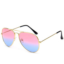 Load image into Gallery viewer, LeonLion 2023 Double Colors Gradient Sunglasses Women Alloy Mirror Glasses Lady Retro Metal Glasses Lunette De Soleil Femme