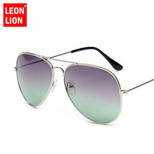 Load image into Gallery viewer, LeonLion 2023 Double Colors Gradient Sunglasses Women Alloy Mirror Glasses Lady Retro Metal Glasses Lunette De Soleil Femme