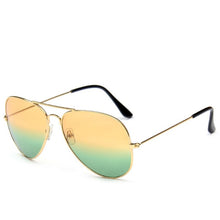 Load image into Gallery viewer, LeonLion 2023 Double Colors Gradient Sunglasses Women Alloy Mirror Glasses Lady Retro Metal Glasses Lunette De Soleil Femme