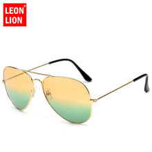 Load image into Gallery viewer, LeonLion 2023 Double Colors Gradient Sunglasses Women Alloy Mirror Glasses Lady Retro Metal Glasses Lunette De Soleil Femme