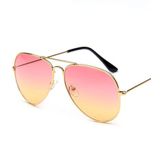 Load image into Gallery viewer, LeonLion 2023 Double Colors Gradient Sunglasses Women Alloy Mirror Glasses Lady Retro Metal Glasses Lunette De Soleil Femme