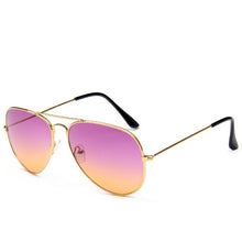 Load image into Gallery viewer, LeonLion 2023 Double Colors Gradient Sunglasses Women Alloy Mirror Glasses Lady Retro Metal Glasses Lunette De Soleil Femme
