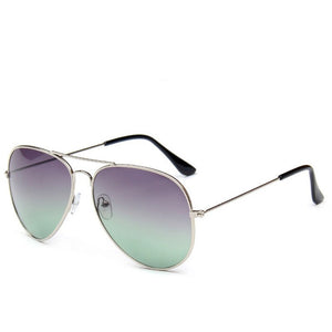 LeonLion 2023 Double Colors Gradient Sunglasses Women Alloy Mirror Glasses Lady Retro Metal Glasses Lunette De Soleil Femme