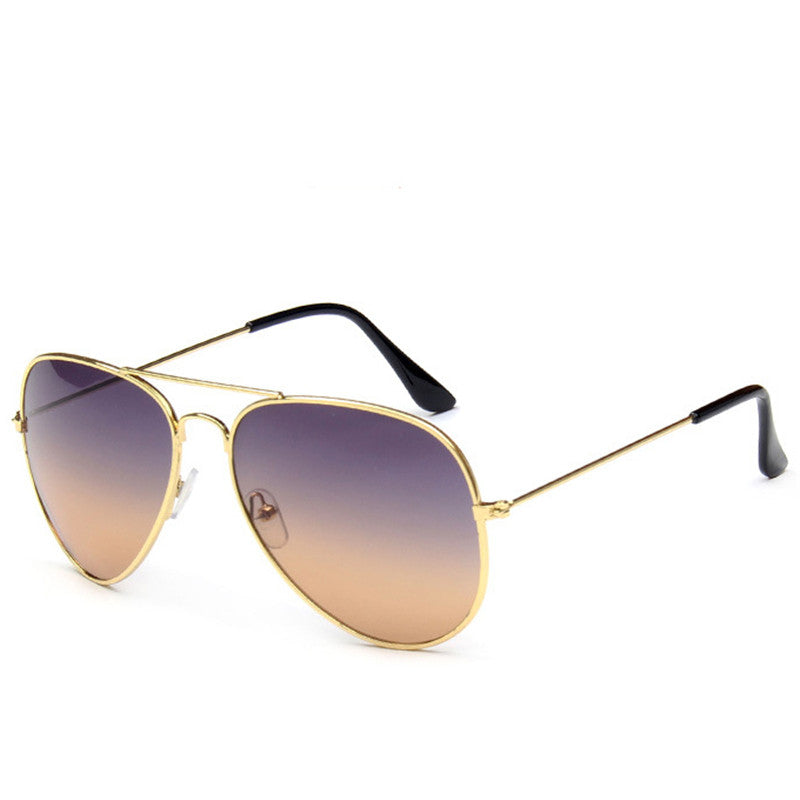 LeonLion 2023 Double Colors Gradient Sunglasses Women Alloy Mirror Glasses Lady Retro Metal Glasses Lunette De Soleil Femme