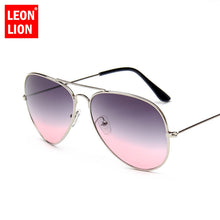 Load image into Gallery viewer, LeonLion 2023 Double Colors Gradient Sunglasses Women Alloy Mirror Glasses Lady Retro Metal Glasses Lunette De Soleil Femme