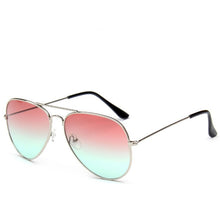 Load image into Gallery viewer, LeonLion 2023 Double Colors Gradient Sunglasses Women Alloy Mirror Glasses Lady Retro Metal Glasses Lunette De Soleil Femme
