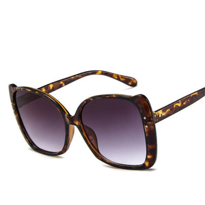 LeonLion 2023 Butterfly Oversized Frame Sunglasses Women Retro Square Glasses Men Leopard Oculos Feminino Plus Size