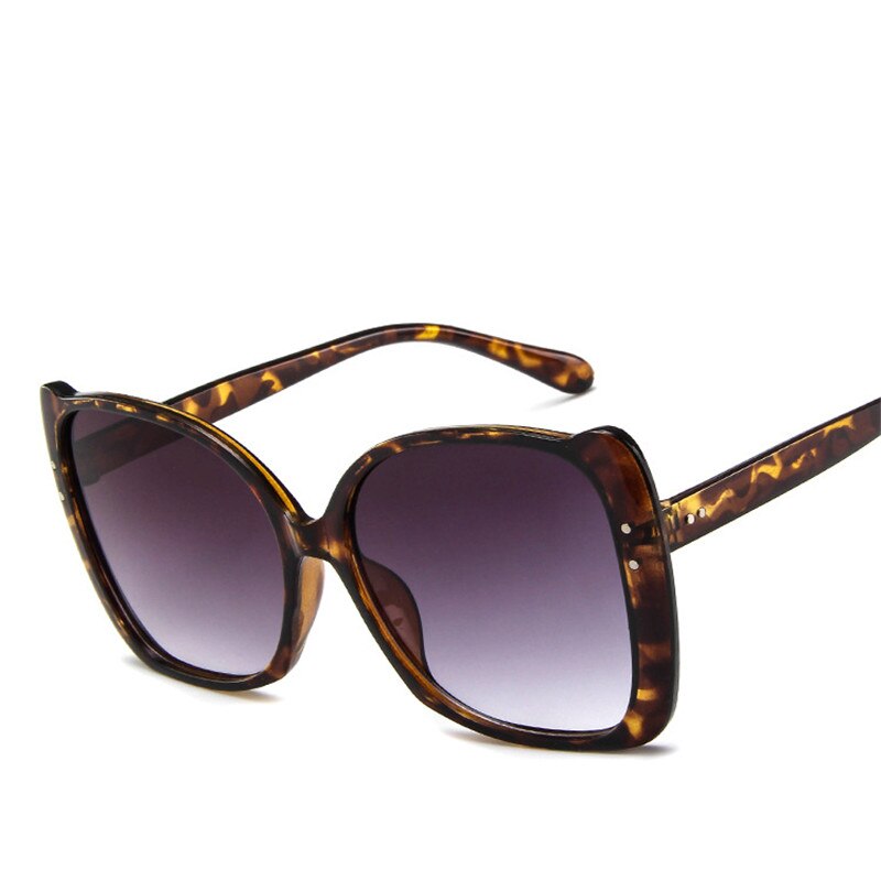 LeonLion 2023 Butterfly Oversized Frame Sunglasses Women Retro Square Glasses Men Leopard Oculos Feminino Plus Size