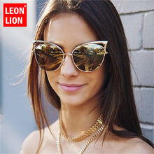 Load image into Gallery viewer, LeonLion 2023 Cat Eye Sunglasses Women Vintage Metal   Glasses for Women Mirror Retro Oculos De Sol Feminino