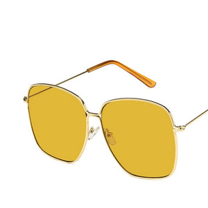 2022 Fashion Metal Women Sunglasses Mirror Classic Large frame Retro Street Beat Glasses Travel Oculos De Sol UV400
