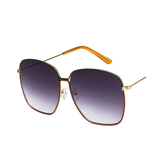 2022 Fashion Metal Women Sunglasses Mirror Classic Large frame Retro Street Beat Glasses Travel Oculos De Sol UV400
