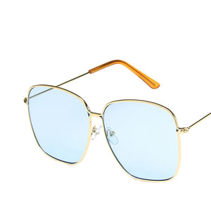 2022 Fashion Metal Women Sunglasses Mirror Classic Large frame Retro Street Beat Glasses Travel Oculos De Sol UV400