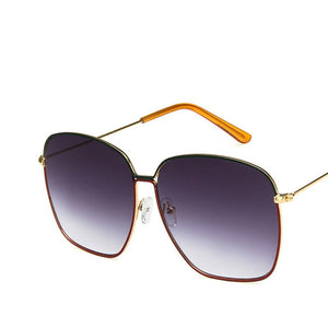 2022 Fashion Metal Women Sunglasses Mirror Classic Large frame Retro Street Beat Glasses Travel Oculos De Sol UV400