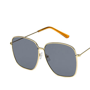 2022 Fashion Metal Women Sunglasses Mirror Classic Large frame Retro Street Beat Glasses Travel Oculos De Sol UV400