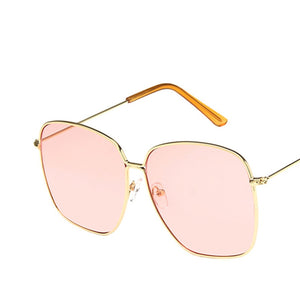 2022 Fashion Metal Women Sunglasses Mirror Classic Large frame Retro Street Beat Glasses Travel Oculos De Sol UV400