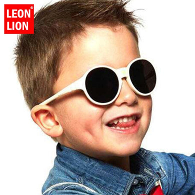 LeonLion 2023 Round Children's Sunglasses Candy Color Kid Eyeglasses Personality Baby Pink Lovely Glasses Frames