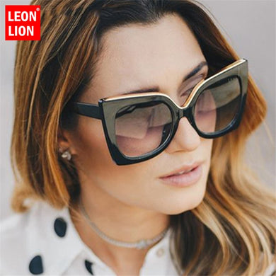 LeonLion 2023 Square Sunglasses Women  Vintage Brand Designer Eyeglasses Retro Mirror Oculos De Sol Feminino UV400