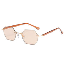 Load image into Gallery viewer, LeonLion 2023 Square Sunglasses Women Rimless Glasses Women/Men  Polygon Eyewear Women Mirror Gafas De Sol Hombre