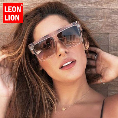 LeonLion 2023 Vintage Square Sunglasses Women Large Frame Retro Mirror Sun Glasses Men Shopping Lunette De Soleil Femme