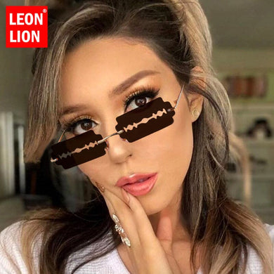 LeonLion 2023 Funny Retro Sunglasses Women  Brand Sun Glasses For Women/Men Vintage Eyeglasses Women Razor Gafas De Sol