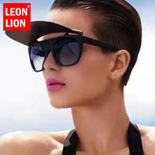 Load image into Gallery viewer, LeonLion 2023 Hat Flip Sunglasses Women Oversized Sun Glasses Women/Men  Designer Eyeglasses Women Punk Gafas De Sol Mujer
