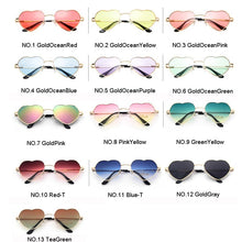 Load image into Gallery viewer, LeonLion 2023 Heart Sunglasses Women Vintage Glasses for Women/Men Ocean Lens Eyeglasses Women Mirror Oculos De Sol Feminino