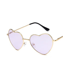 Load image into Gallery viewer, LeonLion 2023 Heart Sunglasses Women Vintage Glasses for Women/Men Ocean Lens Eyeglasses Women Mirror Oculos De Sol Feminino