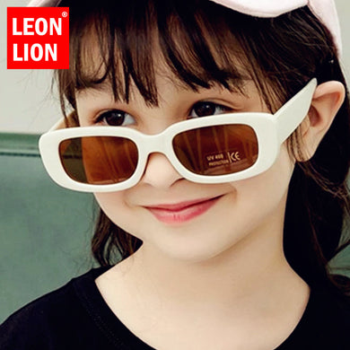 LeonLion 2023 Kids Sunglasses Rectangle Eyewear for Children Small Glasses Boys/Girls Brand Designer Gafas De Sol Hombre UV400