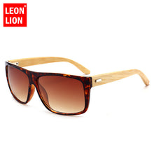 Load image into Gallery viewer, LeonLion 2023 Leopard Wood Sunglasses Men  Classic Polarized Eyewear Street Beat Vintage Outdoor Oculos De Sol Gafas UV400