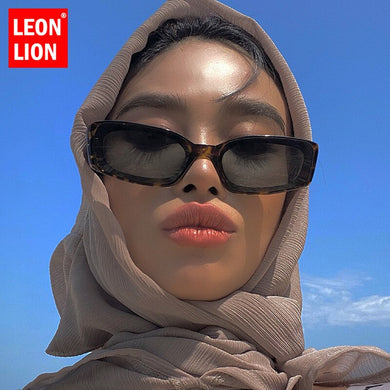 LeonLion 2023  Retro Sunglasses Women Vintage Glasses For Women/Men Square Sunglasses Women Mirror Oculos De Sol Feminino