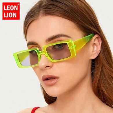 LeonLion 2023 Occhiali Da Sole Quadrati Donne Del Progettista di Marca Occhiali Da Sole Donne Occhiali Vintage Donne/Uomini Specchio Oculos De Sol 